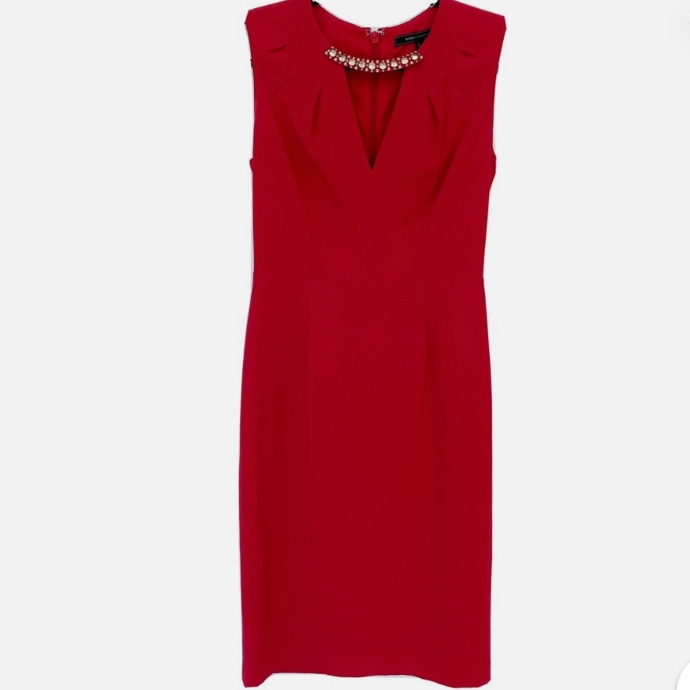 NWOT - BCBG Red Knee Length Cocktail Dress